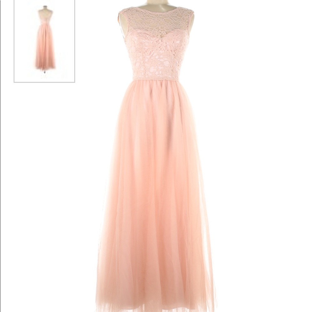 Morilee Tulle Affairs bridesmaid dress style 111 in color blush. Brand new.